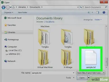 Imagen titulada Convert Notepad to Excel Step 4