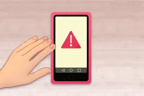 Imagen titulada Hand and Phone with Warning Sign.png