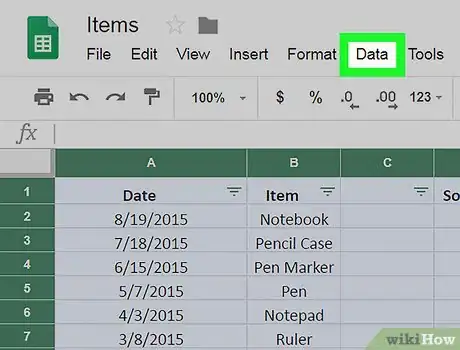 Imagen titulada Sort by Date on Google Sheets on PC or Mac Step 7