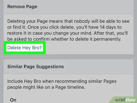 Imagen titulada Delete a Facebook Page Step 18