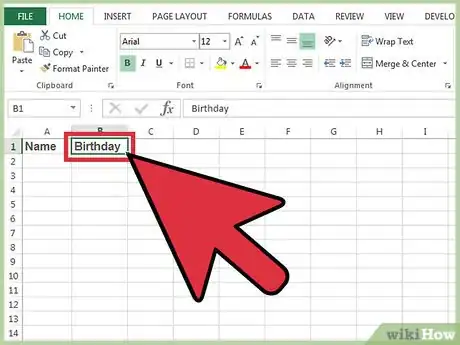 Imagen titulada Calculate Age on Excel Step 2
