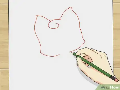 Imagen titulada Draw a Cute Cartoon Cat Step 1