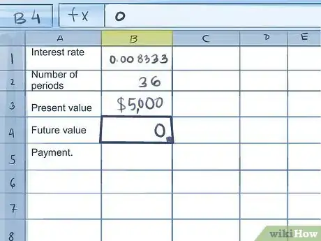 Imagen titulada Calculate Credit Card Payments in Excel Step 6