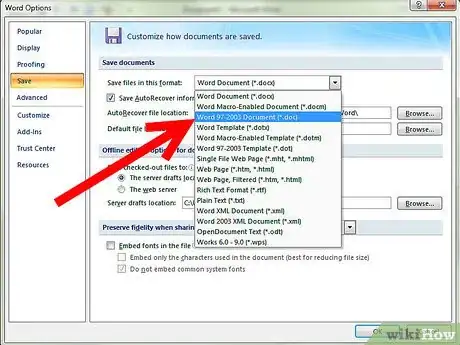 Imagen titulada Set up Autosave on Microsoft Word 2007 Step 5