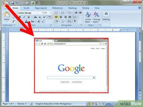 Imagen titulada Crop a Screenshot in Word 2010 Step 6