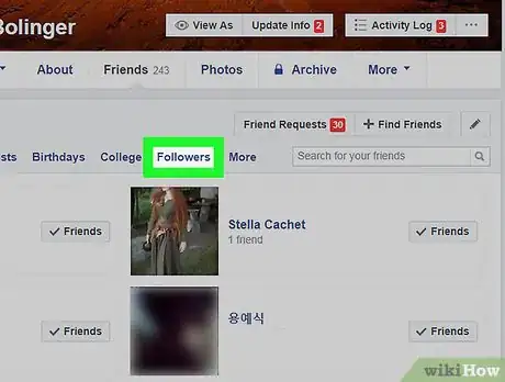 Imagen titulada Delete Followers on Facebook on PC or Mac Step 4