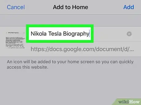 Imagen titulada Create a Desktop Shortcut for Google Docs on iPhone or iPad Step 7