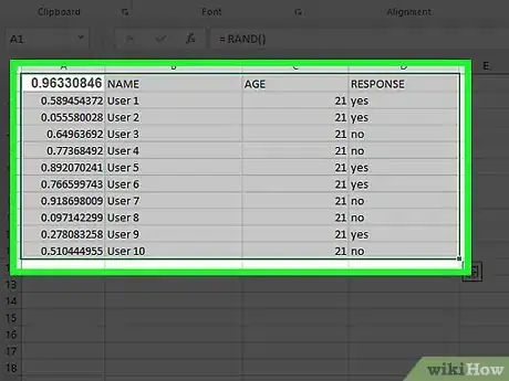 Imagen titulada Create a Random Sample in Excel Step 16