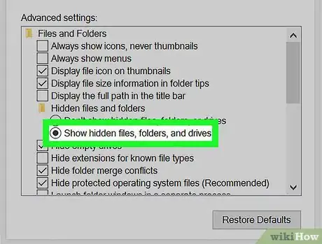 Imagen titulada Find Hidden Files and Folders in Windows Step 5