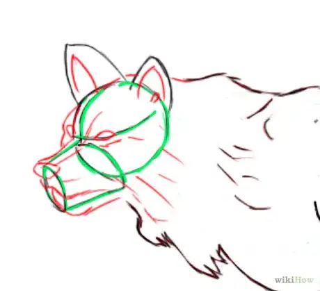 Imagen titulada Draw running wolf head Step 4.png