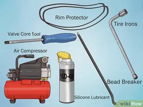 Imagen titulada Change a Motorcycle Tire Step 1