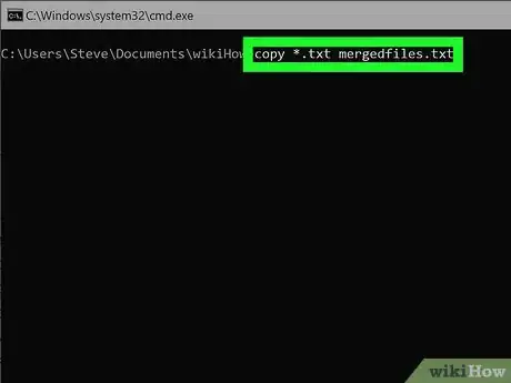 Imagen titulada Merge Text (.Txt) Files in Command Prompt Step 5