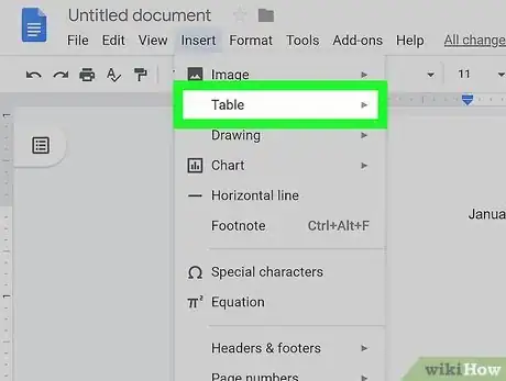 Imagen titulada Create a Calendar in Google Docs Step 5