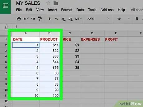 Imagen titulada Sort by Multiple Columns in Google Spreadsheets Step 2