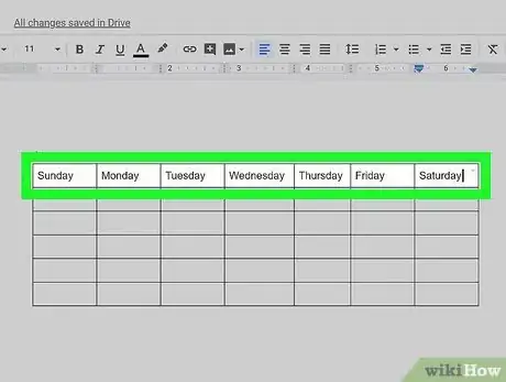 Imagen titulada Create a Calendar in Google Docs Step 8