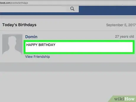 Imagen titulada Wish Happy Birthday on Facebook Step 21