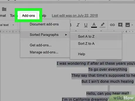 Imagen titulada Alphabetize in Google Docs Step 10