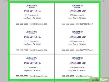 Imagen titulada Make Business Cards in Microsoft Word Step 23