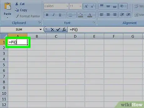 Imagen titulada Use Pi in Excel Step 4