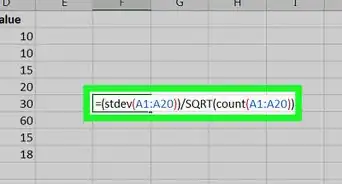 calcular el error estándar de la media en Excel