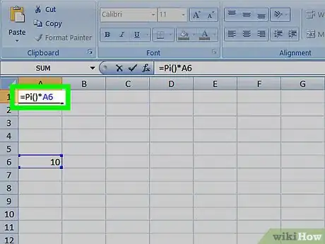 Imagen titulada Use Pi in Excel Step 5