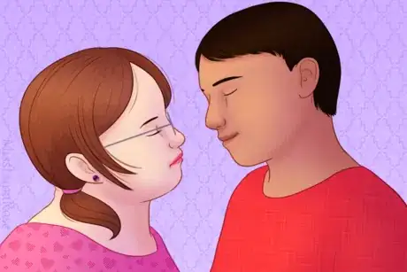 Imagen titulada Husband and Wife with Down Syndrome Kiss.png