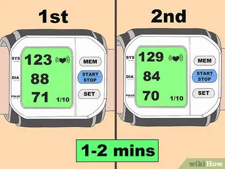 Imagen titulada Use a Wrist Blood Pressure Monitor Step 7