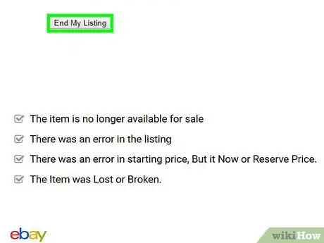 Imagen titulada Remove an Item from eBay Step 8