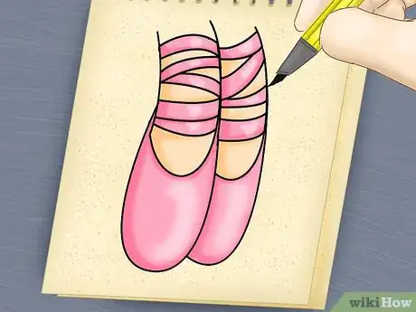 Imagen titulada Draw Ballet Slippers Step 12