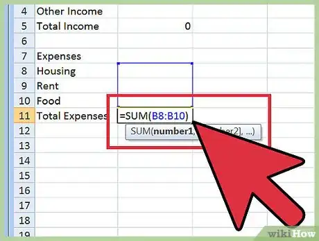 Imagen titulada Create a Budget Spreadsheet Step 6