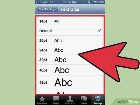 Imagen titulada Change the Font Size on WhatsApp Step 4