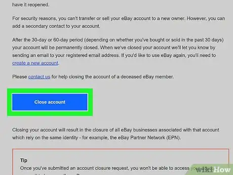 Imagen titulada Delete an eBay Account Step 6