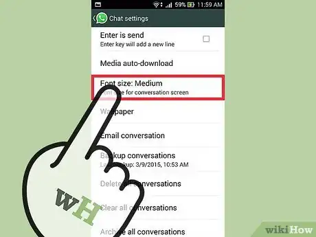 Imagen titulada Change the Font Size on WhatsApp Step 9