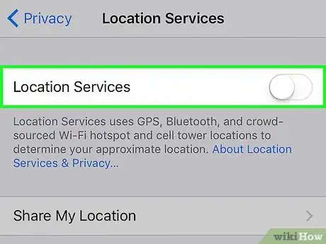 Imagen titulada Stop Sharing Your Location on an iPhone Step 9