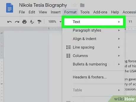 Imagen titulada Make Small Numbers on Google Docs on PC or Mac Step 5