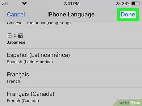 Imagen titulada Change the Language on an iPhone Step 6