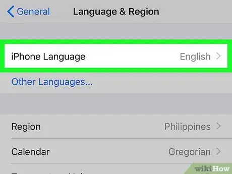 Imagen titulada Change the Language on an iPhone Step 4