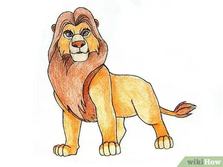 Imagen titulada How to Draw Mufasa Step 9