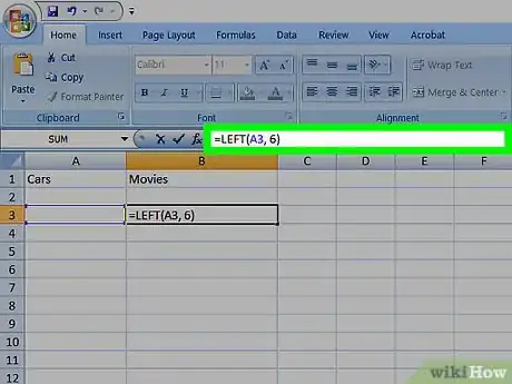 Imagen titulada Truncate Text in Excel Step 3