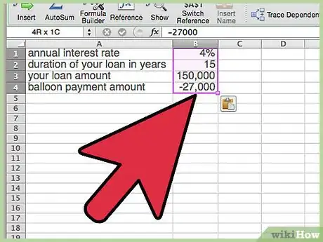 Imagen titulada Calculate a Balloon Payment in Excel Step 13