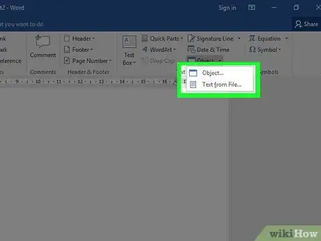 Imagen titulada Insert a File Into a Word Document Step 5