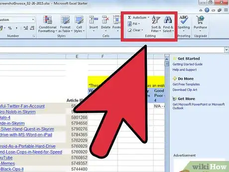 Imagen titulada Add a Filter in Excel 2007 Step 4