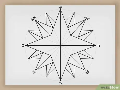 Imagen titulada Draw a Compass Rose Step 11