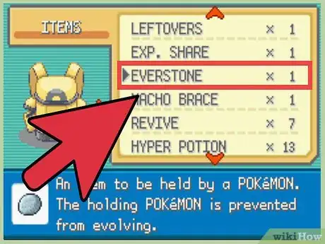 Imagen titulada Cancel an Evolution in a Pokémon Game Step 5