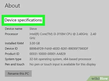 Imagen titulada Check Computer Specifications Step 5