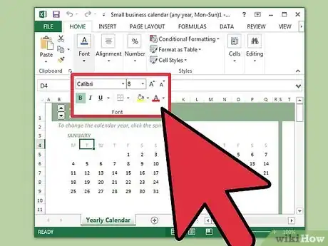 Imagen titulada Create a Calendar in Microsoft Excel Step 5