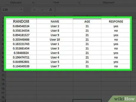 Imagen titulada Create a Random Sample in Excel Step 20