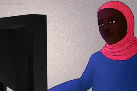 Imagen titulada Hijabi Girl at Computer.png