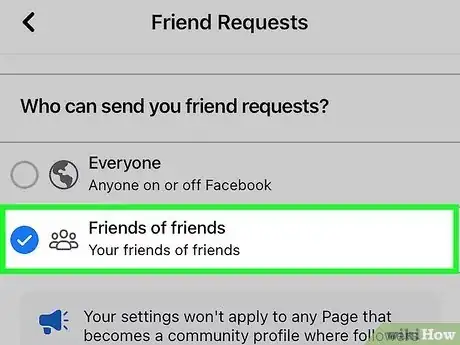 Imagen titulada Stop All Friend Requests on Facebook Step 7