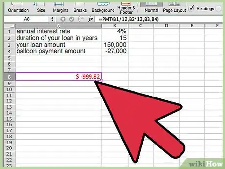 Imagen titulada Calculate a Balloon Payment in Excel Step 17